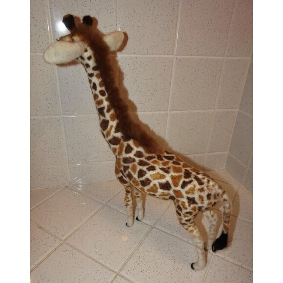 Handmade Needle Felting Giraffe wool roving handcrafted needle felted animal - Picture 10 of 10